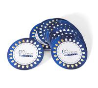 Professional Dental Teeth Color Shade Guide, 30 Pieces Comparing Chart Cards, Navy Blue and White, S1-S22 Measurement Scale