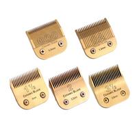 Professional Detachable Replacement Ceramic Blades Set,Cut Length,Compatible with Andis AGC,BDC,BGC,MBG Series/Oster Classic 76/Star-Teq/Power-Teq/A5 Clipper (0.5mm-9.5mm 5 PACK) Golden