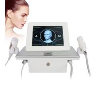 Professional Device for Wrinkle Removal,Face Lifting Microneedle Skin Tighten Machine Fractional RF Micro Needling for Scar and Stretch Mark Removal, RF with 2 Handles, for Lift Anti-Aging F