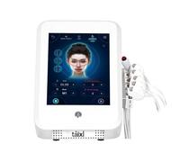 Professional Device for Wrinkle Removal, White Diamond Magnetic Facial Beauty Device, Home-Use Face Lifting and Firming Device, RF Microcurrent, Thermage Effect, White, Non-Invasive Skincare