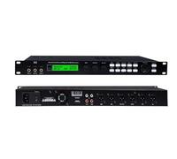 Professional Digital Audio Processor with DSP Digital Reverberation and Anti-Howling, Supports 5.1 Channel Output and 3 Microphone Channels for Stage and Performance Use