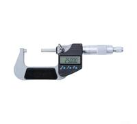 Professional Digital Micrometer With Large Lcd Screen 0.001mm Dual Unit System Carbide Faces For Engineering Tools Silver 25-50mm(25-50mm)