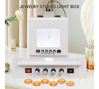 Professional Dimmable Shooting Tent,Smart Photography Turntable 20/30cm,with 4 LED Lights +5 color plates,for Jewelry, Small Items, Brightness Adjustable TB200