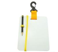 Professional Diving Writing Board Underwater Communication Slate With Pencil Waterproof Log Sheet For Scuba Diving Swimming Pool Training Notes (Yellow L)
