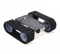 Professional DIY Tracked Robot Chassis Smart Tank Car Platform Kit with 2pcs High Torque DC Motors, Caterpillar Robotic Crawler Sciences Eduactional Model for Arduino Raspberry Pi STEAM