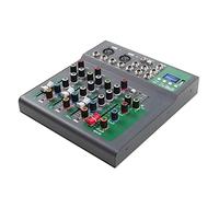 Professional DJ Mixer Bluetooth Audio Mixer USB DJ Sound Mixing Console 4 Channel ?Karaoke 48V Power for PC Party Studio Recording