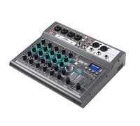 Professional DJ Mixer Board, Audio Mixer with 16 Effects Bluetooth USB Support MP3/USB Interface Playback for PC Party Studio Recording
