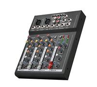 Professional DJ Mixer, Digital Audio Mixer Amplifier 4 Channel Stereo Sound Mixing Console Bluetooth USB for Home Band Recording Stage