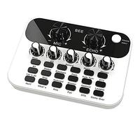 Professional DJ Mixer, Sound Mixer with USB Audio Interface And Stereo Equalizer, Multiple Sound Effects, Sound Board Audio Mixer for Stage Live Gigs,White
