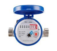 Professional DN15 Cold Water Meter with Copper Fittings, Mechanical Rotary Pointer Counter Flow Measuring Tool, High Sensitivity Impeller Design for Household Residential Use(TS-S3002E)