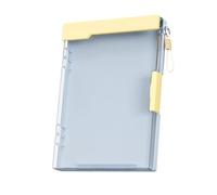Professional Document Organiser Case with Clipboard and Lanyard Double Layer ABS File Storage Box for School Transparent Document Directory