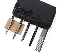 Professional Dog Grooming Scissors Set, 7 Inch/8 Inch Pet Grooming Scissors Chunkers Shears for Dog, Curved Dog Grooming Scissors, Thinning Shears for Dog with Comb