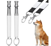 Professional Dog Training Whistles to Call Your Dogs, Whistles to Make Dogs Come to You, Adjustable Ultrasonic Silent That Only Dogs Can Hear, Pet Training Whistle with Lanyard for Recall (White)