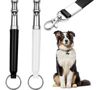Professional Dog Whistle to Stop Barking - Adjustable Silent Training Whistle for All Breeds (Labrador, German Shepherd, Beagle) with Lanyard - 2 Packs for Recall, Obedience & Anti-Barking Training