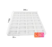 Professional Domino Molds for Resin Casting, Jumbo Silicone Dominoes Mold 28 Cavities Ideal for Mold, Soap, Jelly, Cake Ornaments