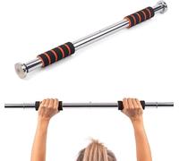 Professional Doorway Pull Up Bar, Adjustable Chrome Steel with Foam Grips, Home Gym Exercise Equipment for Upper Body Strength Training Multifunctional Workout (Doorway Pull Up Bar)