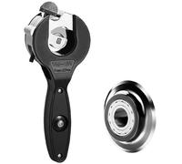 Professional Double Drill Ratcheting Pipe Cutter with Spare Sharpeners Storage 5/16 Inch to 1 1/8 Inch Cutting Capacity Modifiable Ratcheting Pipe Cutter