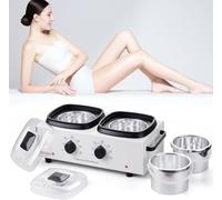 Professional Double Pot Wax Warmer - 1000ml Portable Hair Removal Heater with Adjustable Temperature Control, Fast-Heating Wax Melt Machine for Salon & Home Use