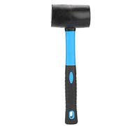 Professional Double Sided Rubber Hammer Soft and Hard Blue Black Mallet Heavy Duty Installation Tool for Floor Tiles Glass Woodworking Construction Projects 793g Ergonomic Handle