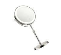 Professional Double Sided Vanity Mirroring Including 3x Magnification Adjustable Height and LED Illuminations for Enhanced Makeup Height Adjustable Mirroring