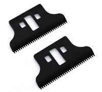 Professional Double T Wide Replacement Blades #2215, Zirconia Ceramic Moving Blade Compatible with Wahl 5 Star Detailer Corded/Cordless Hair Trimmer (Black, 2)