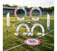 Professional Drone Obstacle Course Kit, Indoor/Outdoor Rc FPV Racing Training Set, Quadcopter Race Hoop Practice Gates for Age 6-12 Kids or Adults(Style B)