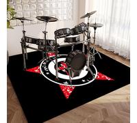Professional Drum Carpet Drum Rug | Soundproof Blanket | Non-Slip Drum Mat | Jazz Drum Electronic Drum Drum Kit Rugs for Bass Drum Snare Components Mat | Drum Accessories for Drum Set 140 x 120 cm