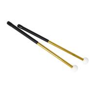 Professional Drumstick 1 Pair Drum Sticks Bands Musical Playing Drumsticks With Felt Head Aluminum Alloy Anti Slip Handle (Color : Gold)