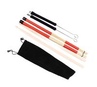 Professional Drumstick Wooden Drum Sticks Set Drum Stick Steel Brush And Drum Rods With Storage Bag For Practice