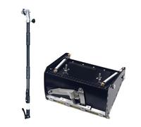 Professional Drywall Finishing Tools - 12" Flat Box & 42"-65" Extension Handle, Stainless Steel Knife, Taping Tool for Smooth Walls & Ceilings, Perfect for Contractors & DIY