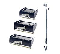 Professional Drywall Putty Applicator Box Set - Adjustable 120° Aluminum Alloy Taping Tool with 42"-65" Extension Handle for Easy Sheetrock Application