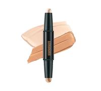 Professional Dual-Ended Highlight & Contour Stick,2 in 1 Body Face Highlighter Stick Shadow Pen,Smooth Double Head Contour Sticks for Defined Cheekbones & Sculpted Face