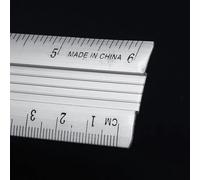 Professional Dual Scale Aluminum Alloy Straight Ruler with Protective Edge for Engineers and Drafting Applications 15/20/30cm (15cm)