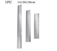 Professional Dual Scale Aluminum Alloy Straight Ruler with Protective Edge for Engineers and Drafting Applications 15/20/30cm (30cm)