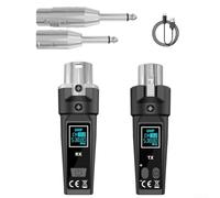 Professional Dual Wireless Microphone Kit UHF Dynamic Mic with Receiver for Church Wedding Teaching Public Speaking Events(One Drag One)