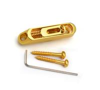 Professional E Bass Bridge, Vertical Brass Saddles, Continuous String Design and Gold Finish for Resonance Tuning Hardware for the E Bass Bridge