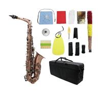 Professional Eb E-flat Alto Saxophone Sax Red Bronze Bend Abalone Carve Pattern With Case Accessories