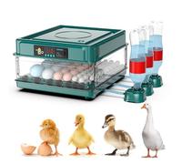 FAcoLL Professional Egg Incubator, Digital Automatic Brooder Chicken, Poultry Hatcher Machine with Automatic Turner & Temperature Humidity Control, for Quail Duck Chicken Goose Bird 48eggs