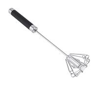 Professional Egg Whisk Blender, Stainless Steel Hand Push Whisk Blender Anti-Rust Rotatable Manual Whisk Egg Beater, Hand Whisk for Whisking, Beating, Stirring