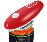 Professional Electric Can Opener, Hand Free Tin Opener,Automatic Can Openers with Switch, Portable Cordless Battery Powered Can Opener for Arthritis, Kitchen, Old Man, Restaurant Chef's(Red)