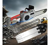 Professional Electric Concrete Chainsaw - Handheld Wall Cutter with Water Supply & Dust Suppression, Dual Chain & Guide Rod for Precise Reinforced Concrete Cutting