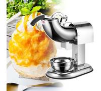 Professional Electric Crushed Ice Machine,Semi-Automatic Snow Cone,Desktop Commercial Shaver,with 8 * 17.5Cm Collection Bowl(4 Blades)