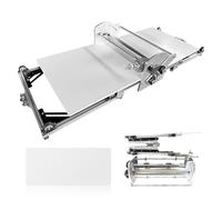 Professional Electric Dough Sheeter, Countertop Dough Sheeter Machine, Stainless Steel Dough Roller Machine, Dough Rolling Pin for Croissant, Danish, Pastry, Puff Pastry and Pizza Bakery 220V