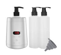 Professional Electric Essential Oil Warmer with Thermostat Control - 30 Min Fast Heating, 24H Timer, 360° Even Heat for Massage Oils & Lotions | Portable Spa Quality Heater for Home & Salon Us-Silver