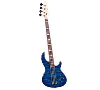 Professional Electric Guitar Bass Electric Guitar Chrome Knobs Rosewood Fingerboard Music Lover Professional Practice Playing(Blue)