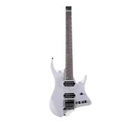 Professional Electric Guitar Headless Electric Guitar Solid Mahogany Body Maple Neck Humbucker Pickup 6 Strings Fixed Bridge 32 Inches(Grey)