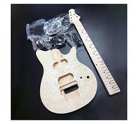 professional Electric Guitar Kits 2 Dual-coil Pickups Unfinished 22 Frets DIY Electric Guitar Kit Basswood Body And Fingerboard Electric Guitar Kits