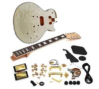 professional Electric Guitar Kits DIY Electric Guitar Kit Flame Maple Veneerr Mahogany Okoume Body Neck Fingerboard Electric Guitar Kits