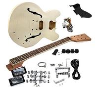 professional Electric Guitar Kits Dot Jazz Guitar Maple Plywood Back Side Fabrication Accessory Kit For Beginners Electric Guitar Kits