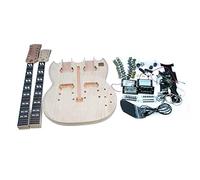 professional Electric Guitar Kits Double-ended Unfinished Electric Guitar Kit Basswood Body And Maple Neck Electric Guitar Kits